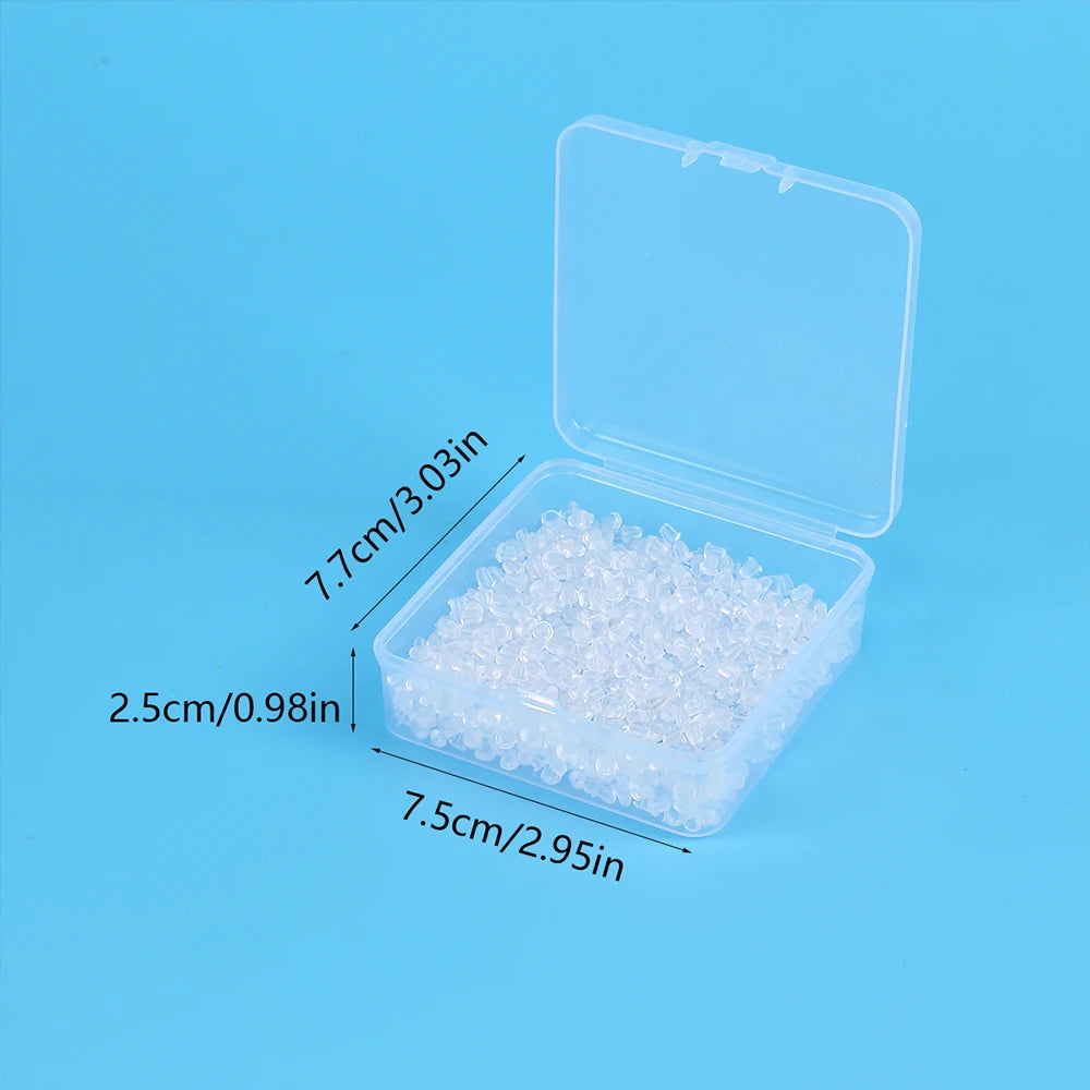 Silicone Earring Backs 1200Pcs Soft Clear Ear Safety Back Pads Backstops Clutch Stopper Replacement for Fish Hook Earring Studs