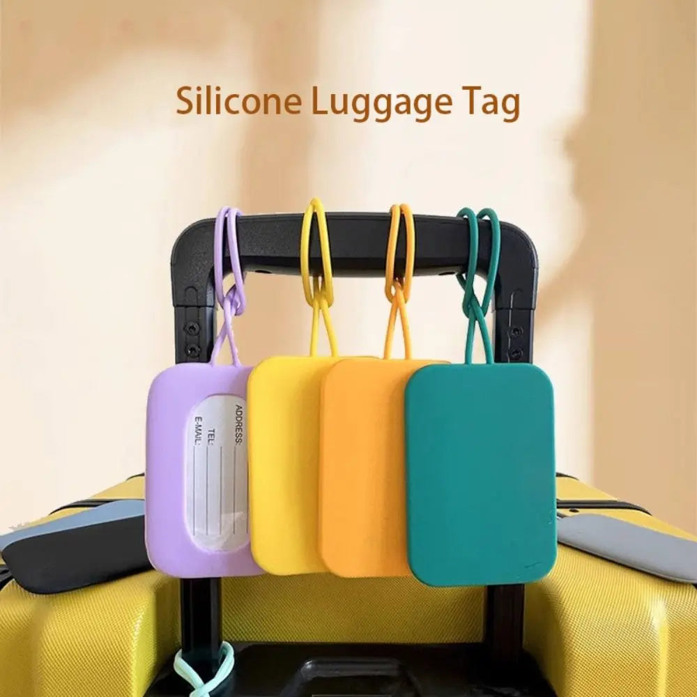Name Luggage Tag Silicone Luggage Tag Address Label Boarding Pass Airplane Suitcase Tag Aircraft Luggage Boarding Tag