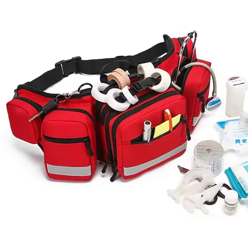 Empty Rescue Waist Bag First Aid Bag For Camping Travel Medical Storage Medical Organizer Outdoor Emergency Survival Running