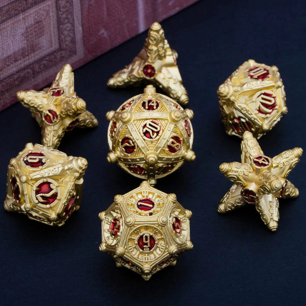 Metal DND Dice Set D&D Polyhedral Dice for Dungeon and Dragon D and D Dice Set RPG Role Playing Games D20 D12 D10 D8 D6 D4