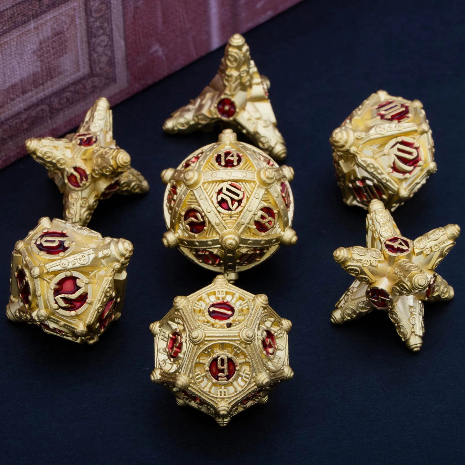 Metal DND Dice Set D&D Polyhedral Dice for Dungeon and Dragon D and D Dice Set RPG Role Playing Games D20 D12 D10 D8 D6 D4