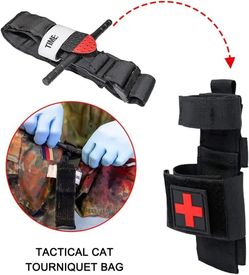 Emergency Medical Tourniquet Kit Fast Hemostasis Tactical Military Gear for Camping Outdoor Survival Exploration AQYP03