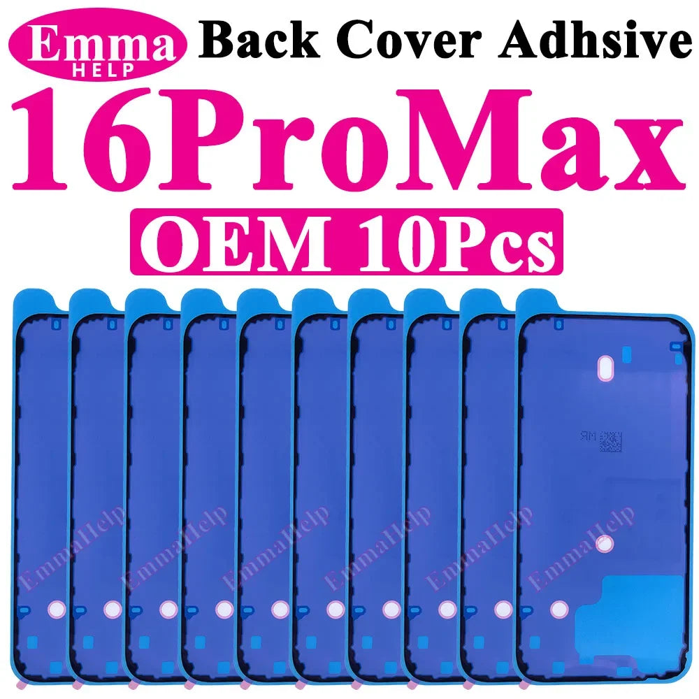 10pcs Waterproof Seal Sticker Back Cover Side For iPhone 16 Plus 15 Pro Max 14 16E Front LCD Display Adhesive Tape Seal