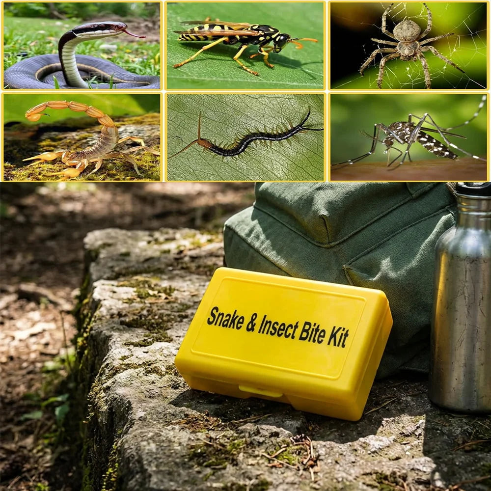 Insect Bite, Bee Sting, Snake Bite Venom Extractor Suction Kit Tool Hand Pump Emergency Safety Quick Response Equipment Suitable for Hiking, Backpacking, Camping Snake and Insect Bite First Aid Kit Outdoor Emergency Survival