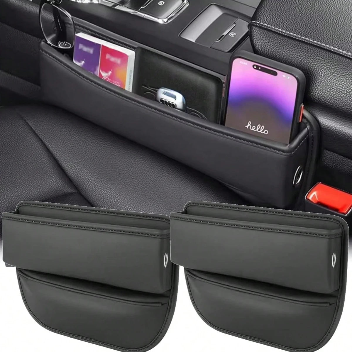 Car Seat Gap Filling Material, Car Seat Leather Storage Box, Cup Holder, Adjustable Seat Storage Box
