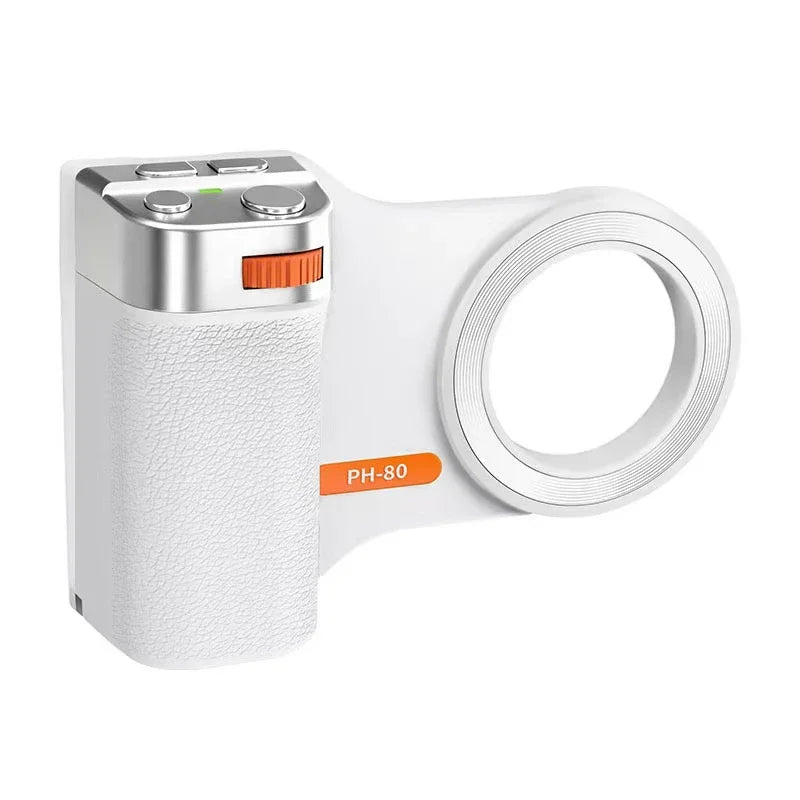Lenovo Magnetic Bluetooth Phone Camera Grip, Remote Control with Fill Light Zoom & Shutter Button Portable Stabilizer
