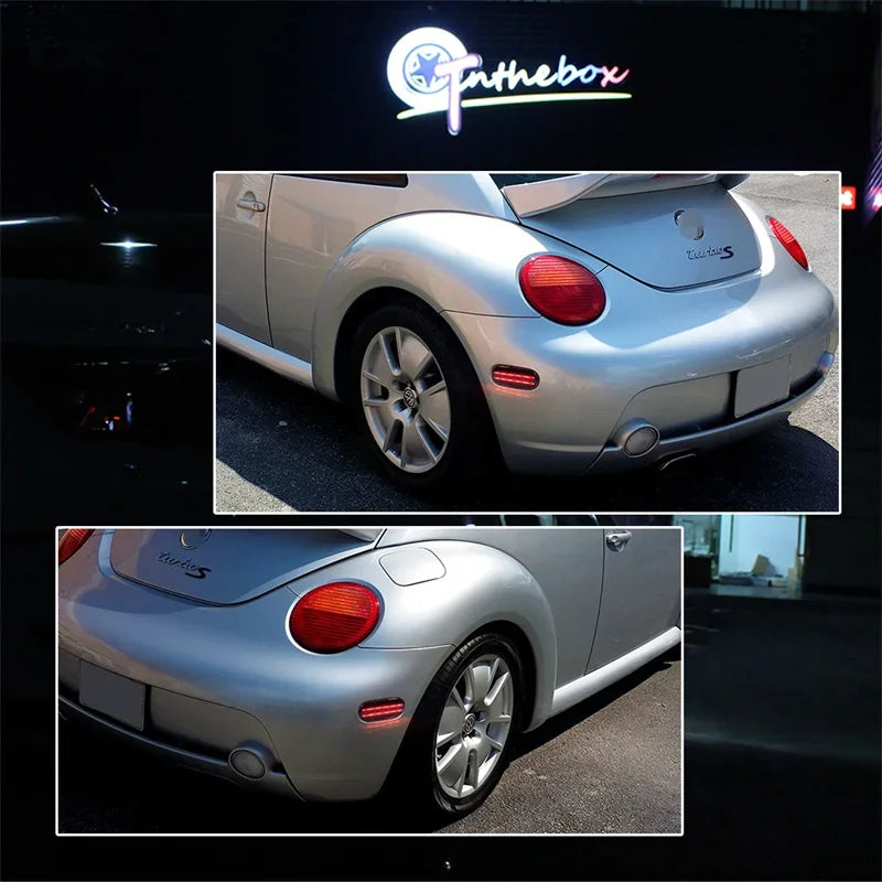 For Volkswagen Beetle 1998-2005 Car Rear Bumper Side Marker Indicator Lights Red / White LED Driving Lights Parking Lights 12V