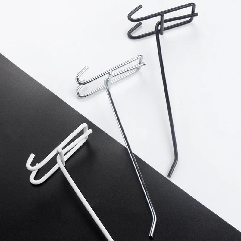 Black Mesh Grid Shelf Hooks, Supermarket Shelves, Convenience Store Accessories Can Be Hung With Thick Iron Hooks