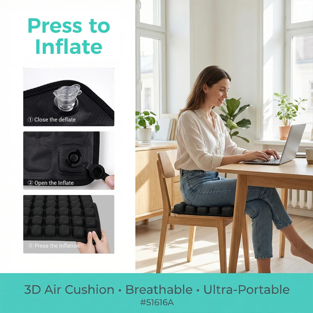 49 Cell Air Seat Cushion for Office & Home & Outside Etc / The Product Comes with a Transparent, Matte-Finish Bag.