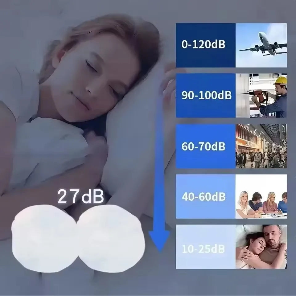 Transparent Soft Silicone Gel Earplugs Silent Noise Cancelling Sleeping Ear Plug Waterproof Swimming Ear Protection Earplug
