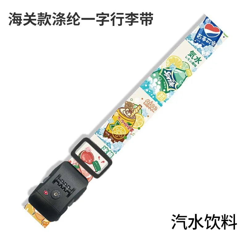 Luggage Straps for 22-28 inch Suitcases TSA Approved Combination Lock Adjustable Suitcase Packing Belt Abroad Binding Straps