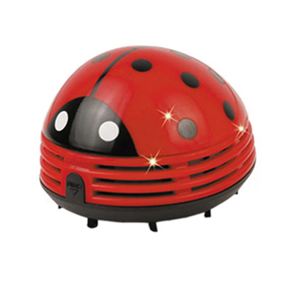Mini Vacuum Table Vacuum Cleaner Ladybug Dust Cleaner Desktop Coffee Dust Collector for Home Office Desktop Cleaning
