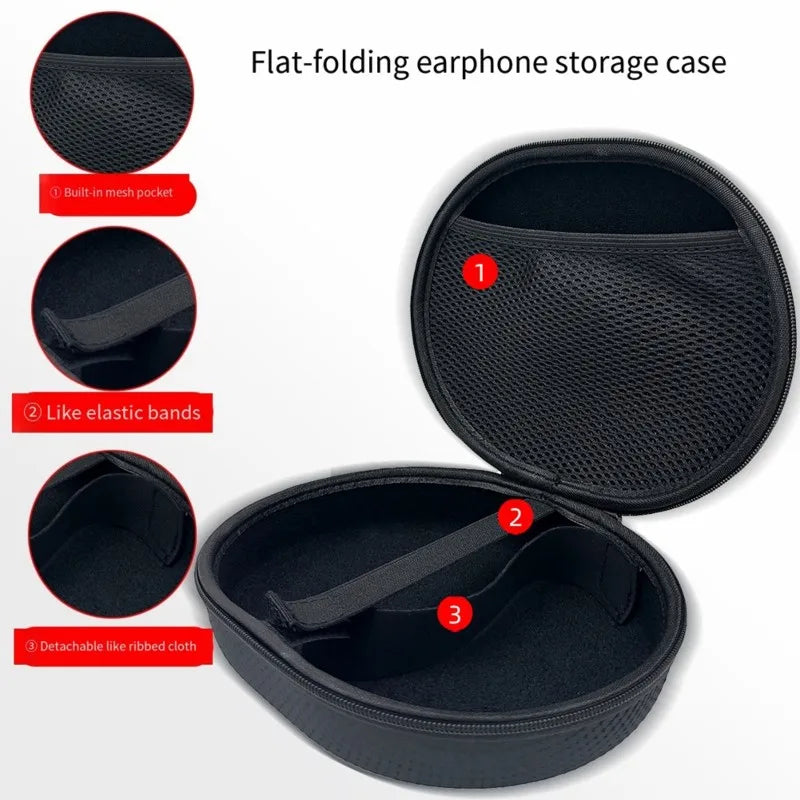 Compact Hard EVA Headphone Headset Travel Storage Bag For QCY H3 H3 PRO H3 Lite- Carrying Case For QCY H4 Compatible