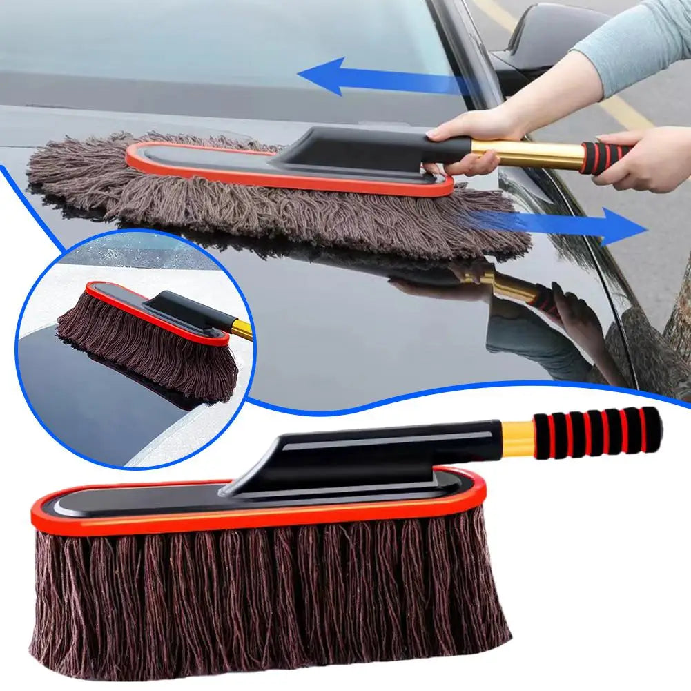 Car Duster Exterior with Extendable Handle Car Cleaning Tool Dust Remover Soft Non-Scratch Cleaning Brush For Car Home Dusting