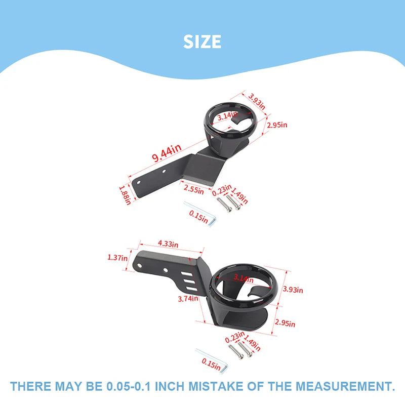BAWA A Pillar Handle Water Cup Bracket Drink Rack for Ford Bronco 2021 2022 2023 2024 Interior Accessories