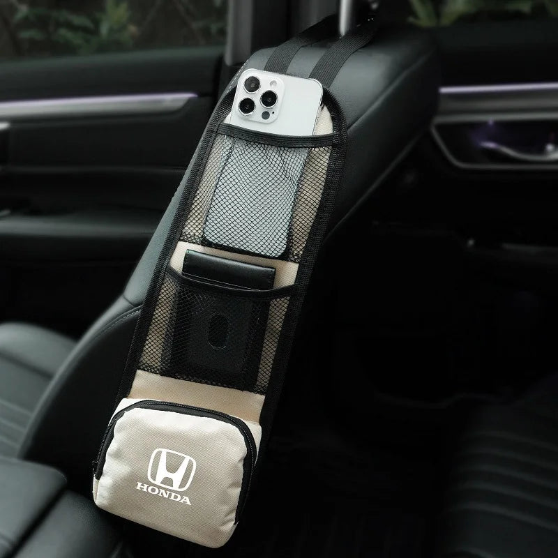 Car Seat Organizer Seat Side Storage Bag Drink Holder For Honda Civic CRV Fit gp5 Jazz Veze Odyssey XR-V adv 350 Car Accessories
