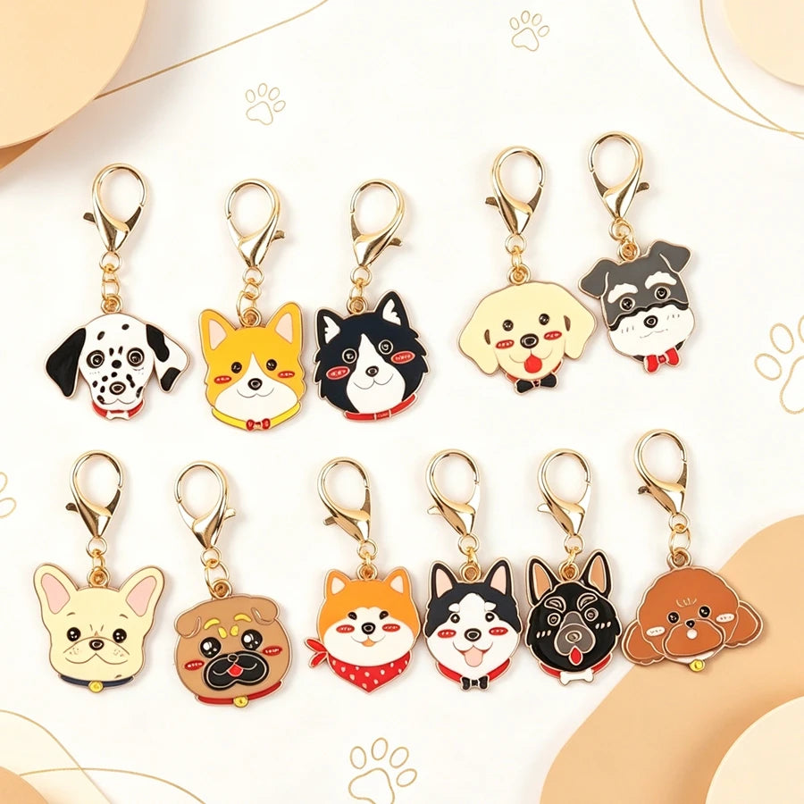 11 Pieces/22 Pieces of Cute Puppy Keychains, Pet Keychain Pendants, Animal-Themed Ornaments, Various Types of Puppies, Ideal Gifts for Dog Lovers, Small Gifts for Backpacks and Parties