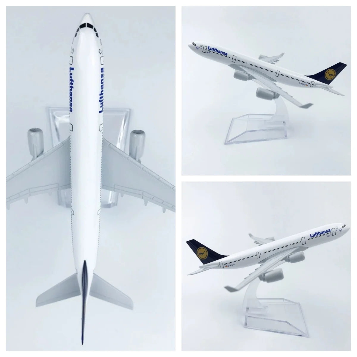 16cm 1:400 Scale Lufthansa A340 Aircraft Model Airline Collectible Miniatures Alloy Airplane Diecast Model Toys For Gift