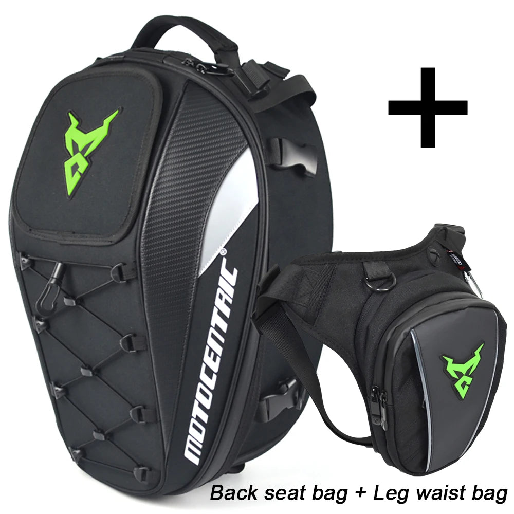 MOTOCENTRIC Waterproof Motorcycle Tail Bag Multifunction Rear Seat Bag High Capacity Motorcycle Bag Rider Drop Leg Side Bag
