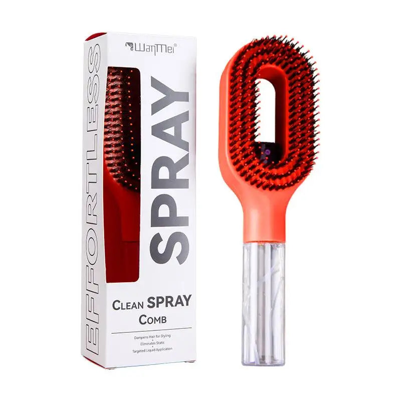 1Pcs Spray Hair Brush Refillable Liquid Water Spray Paddle Comb Anti Static Soft Bristle Hair Styling Massage Comb For Home