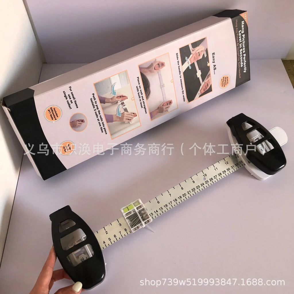 3-in-1 Picture Hanging Level Ruler, HANGING HERO Nail Locator & Angle Gauge, Precise Frame Hanging Tool
