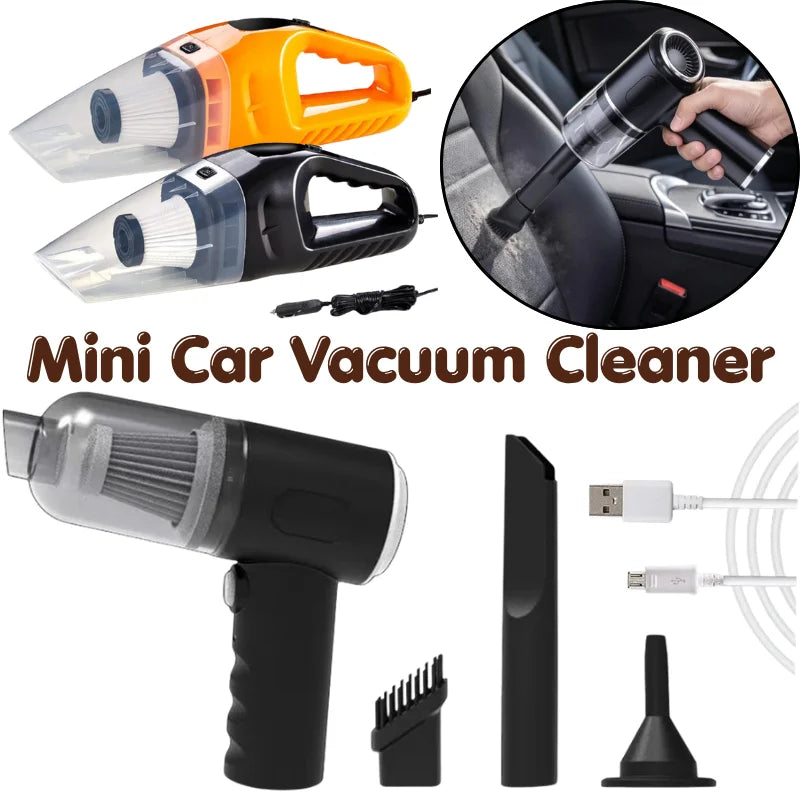 Portable Wireless Handheld Car Vacuum Cleaner Rechargeable Mini Vacuum with Multiple Nozzles for Car Home Keyboard Cleaning ﻿