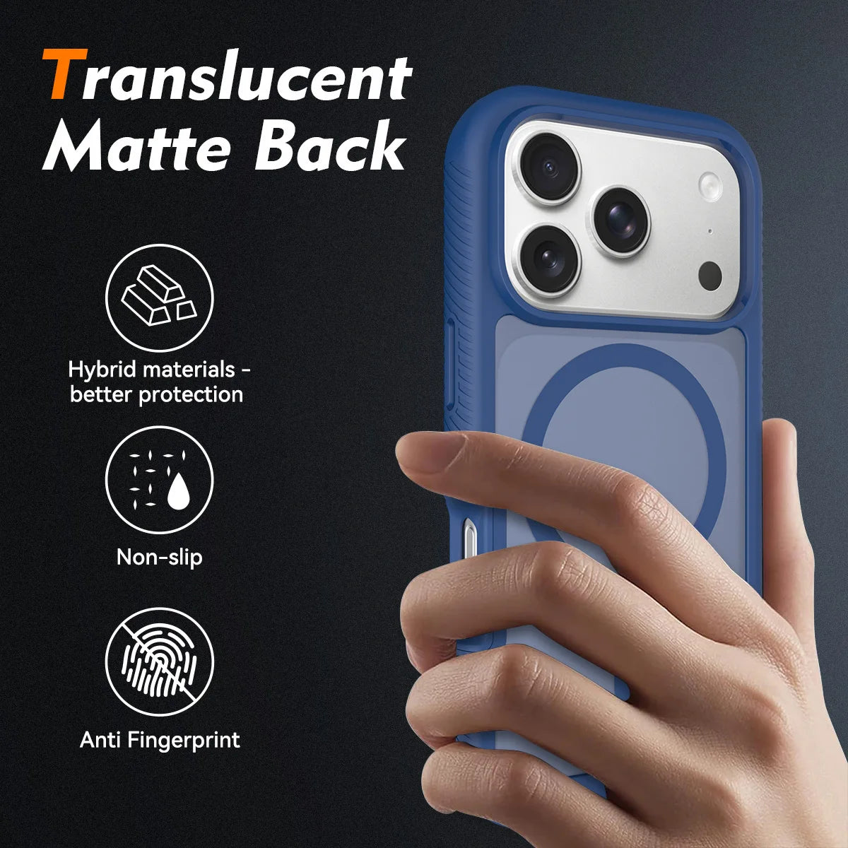 Translucent For MagSafe Magnetic Phone Case For iPhone Air 17 Pro Max 16E Military Grade Protection Anti-Fingerprint Matte Cover
