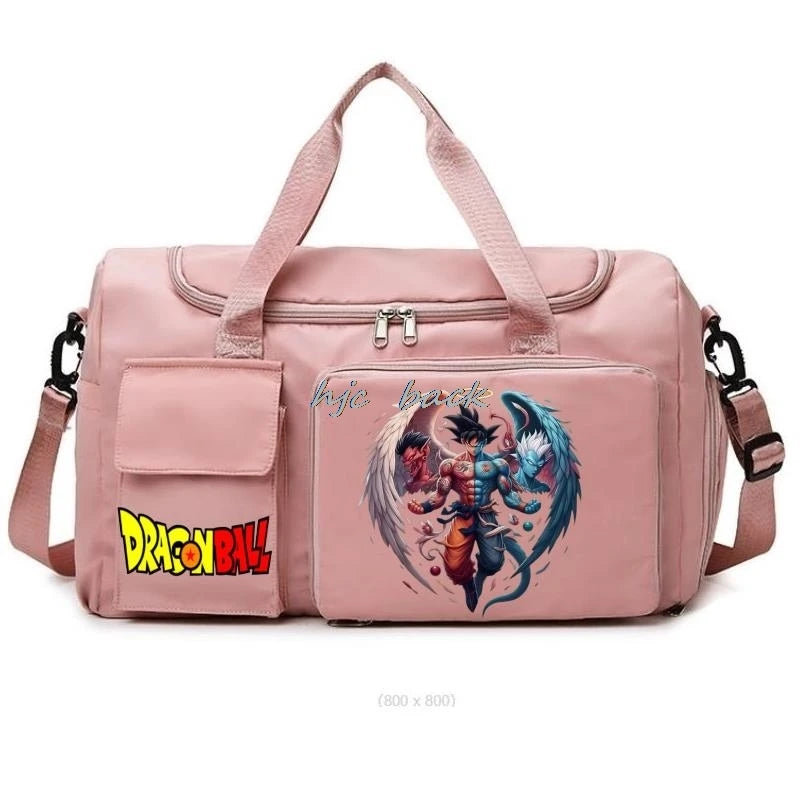 Fashion Dragon Ball Print Large Capacity Storage Bag Shoulder Bag Camping Accessories Dry/wet Separation Travel Bag