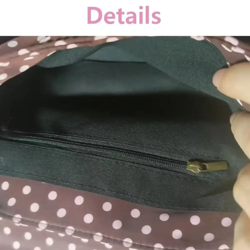 New Polka Dot Vintage Bag Canvas Casual Crossboby Bag Lace One-Shoulder Bag