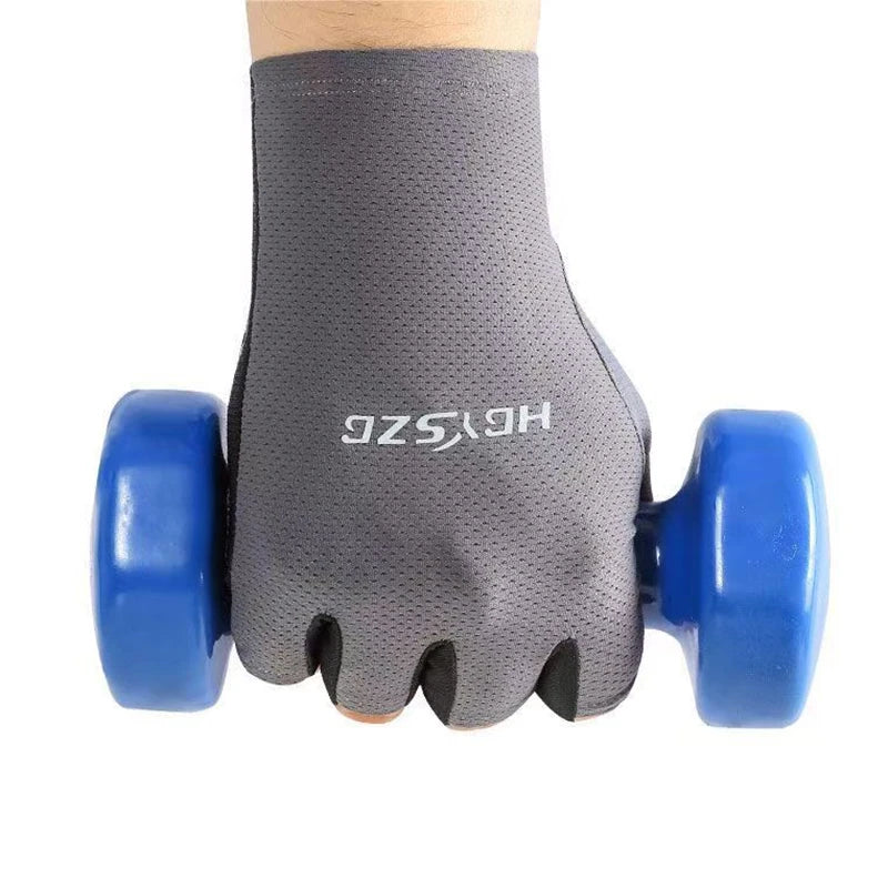 Spring Summer Cycling Gloves for Women Men Breathable Mesh Gym Fingerless Sun Protection Non-slip Quick Dry Hike Fitness Gloves