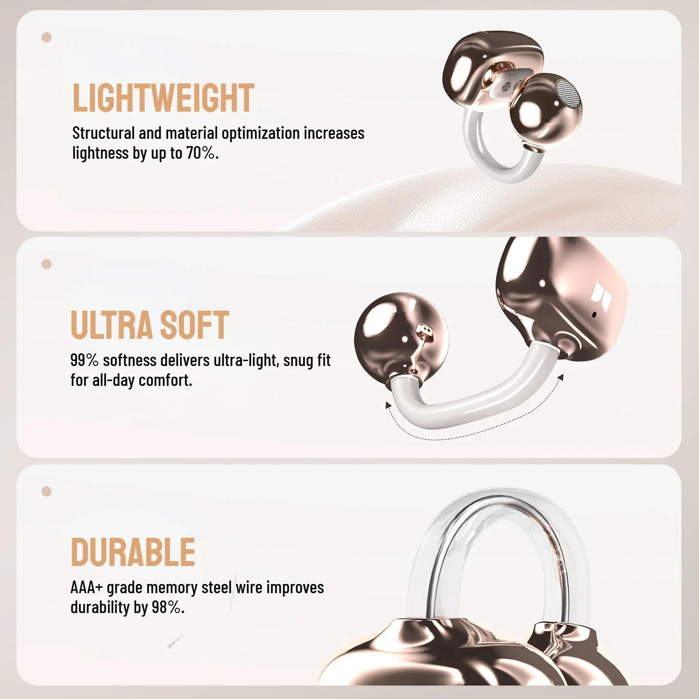 Monster Airstar A02 OWS Bluetooth 6.0 Ear Clip Headphones HiFi Stereo Sport Earbud Open Ear Air Conduction TWS Wireless Earphone