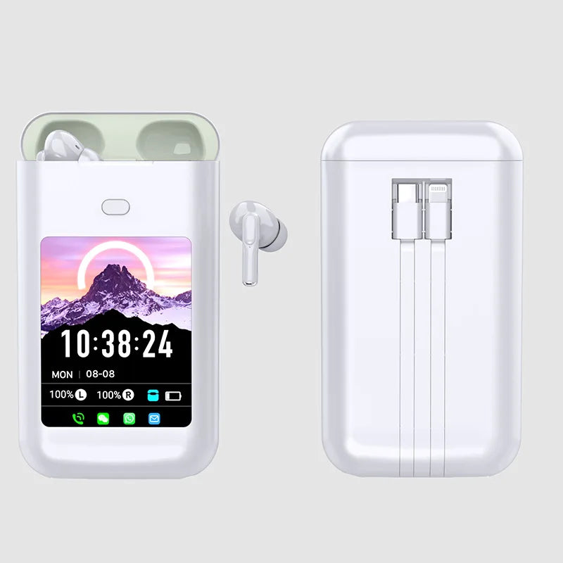 Large Screen Bluetooth Earphone High-capacity Battery Multi-functional Charge The Phone Downloadable APP AI Translation Headset