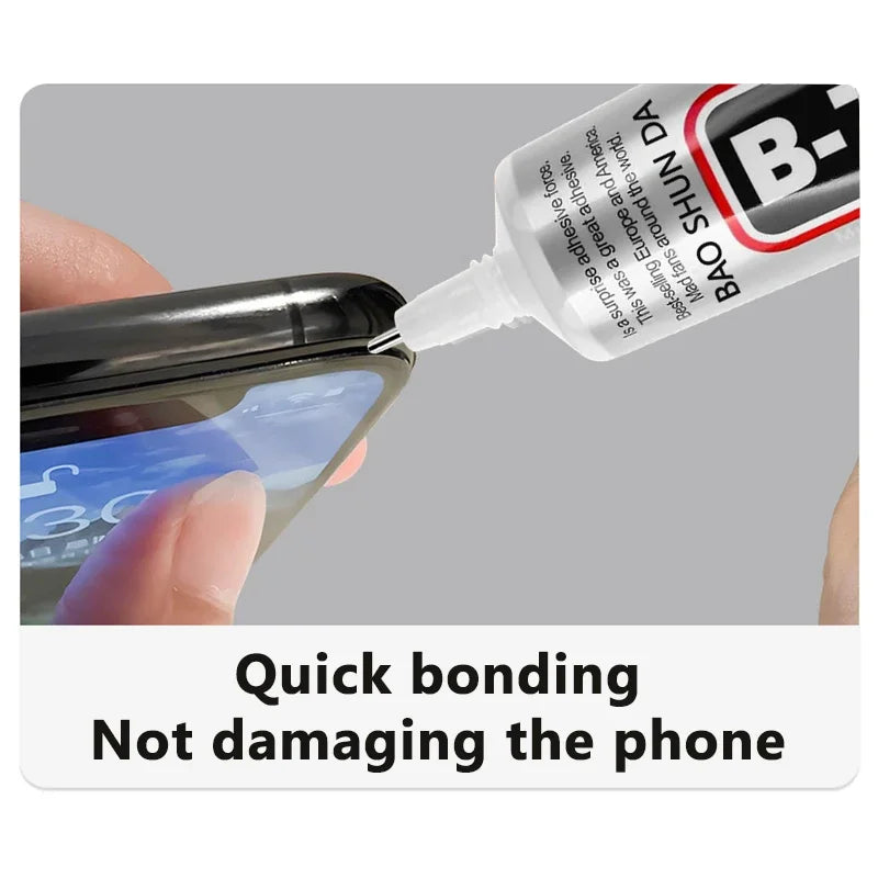 B7000 glue original B7000 Mobile Phone Screen High-Strength Waterproof Adhesive, Universal Phone Glass Bonding Agent, 15/50/110ml Fast B7000 Elastic Glue Includes precision tweezers.