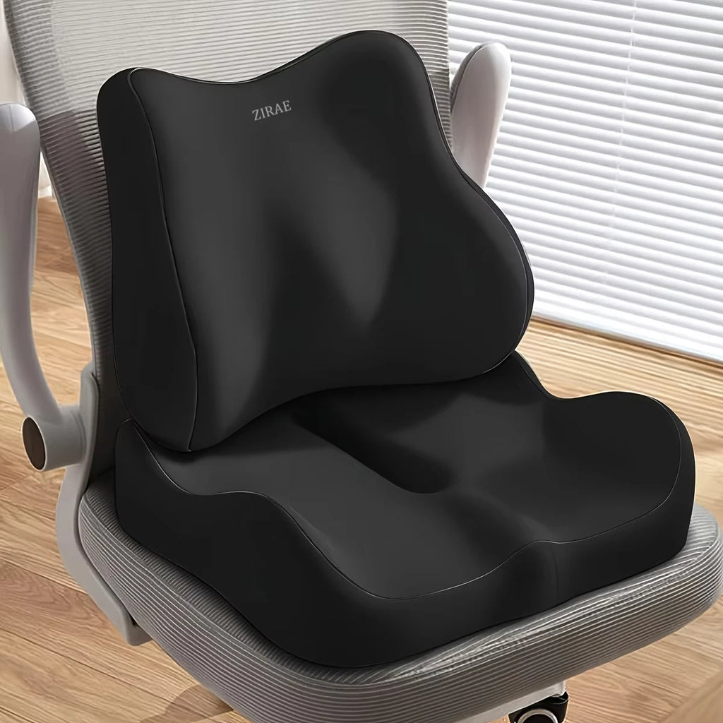 Car Seat Memory Foam Cushion Lumbar Support Soft Elastic Office Chair Pad Seat Cushion Suit for Desk Office Use Pain Relief