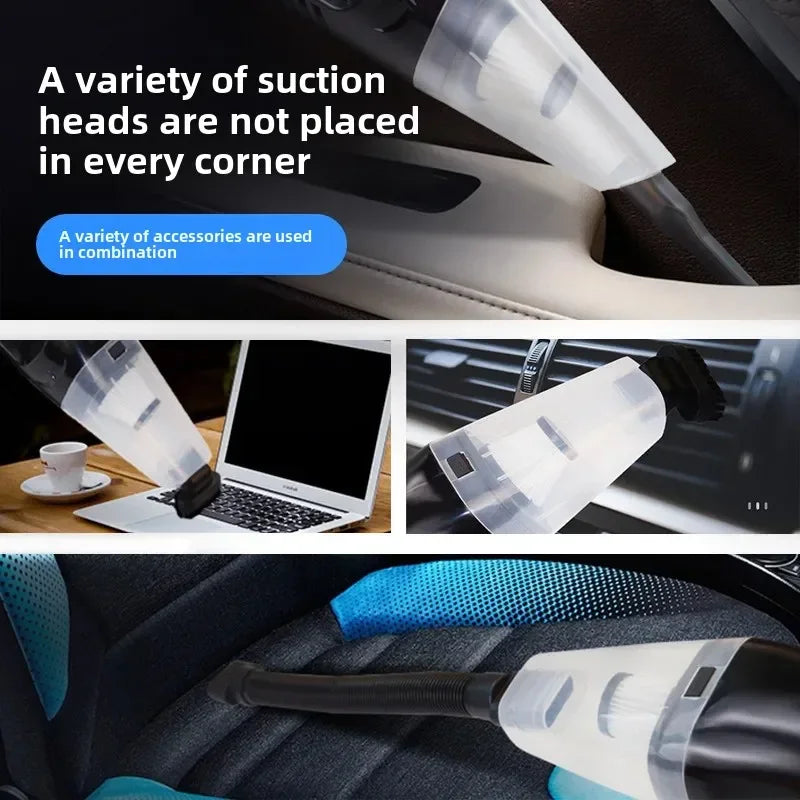 Portable High Power Wet & Dry Vacuum Cleaner Handheld Cleaning Tool for Car Motorcycle Household