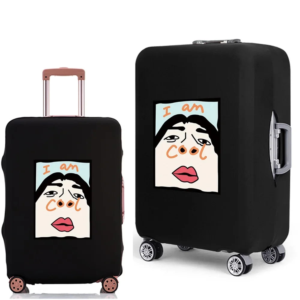 Luggage Case Suitcase Protective Cover 2022 New Funny Pattern Travel Elastic Luggage dust-proof Cover Apply 18-28 Suitcase