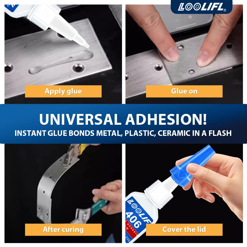 20g 406 High-Quality Cyanoacrylate Super Adhesive for Quick Repair,Suitable for DIY Repair of Wood, Plastic, Models, Metals, Etc