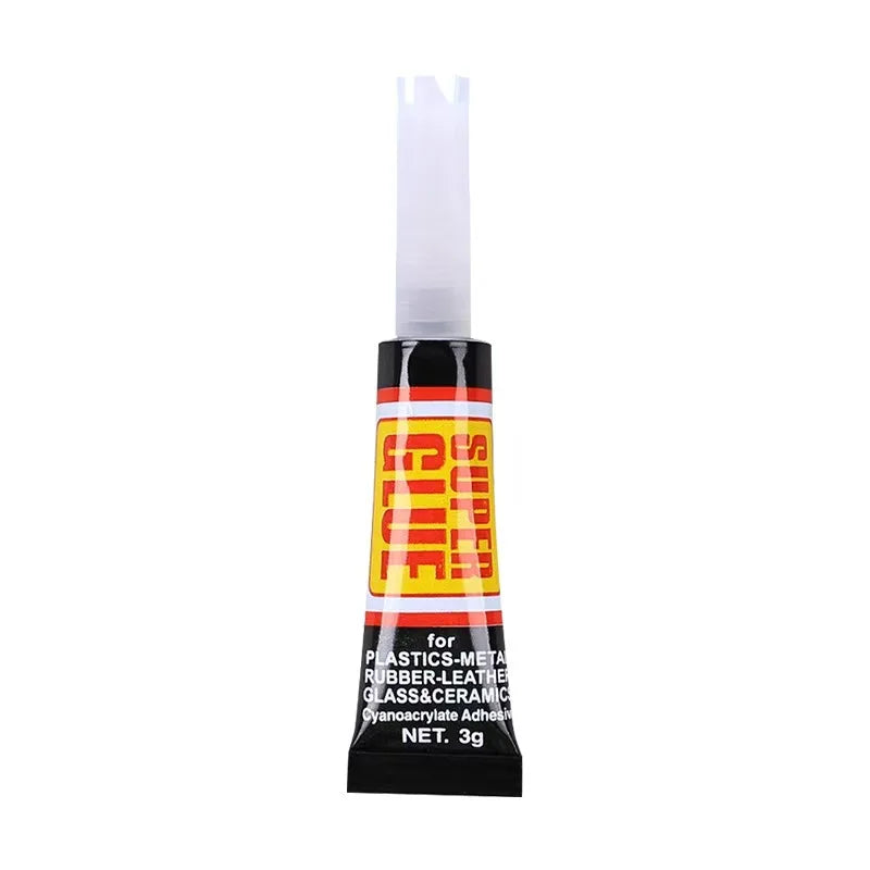 Liquid Super Glue for Wood, Rubber, Metal, Glass – Strong Cyanoacrylate Adhesive Gel 502 for Instant Bonding Leather & More