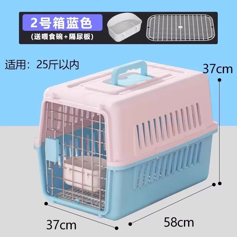‌Large Dog Crate for Air Travel - Pet Carrier with Wheels, Foldable Kennel for Golden Retriever, Airline Approved Portable Cage