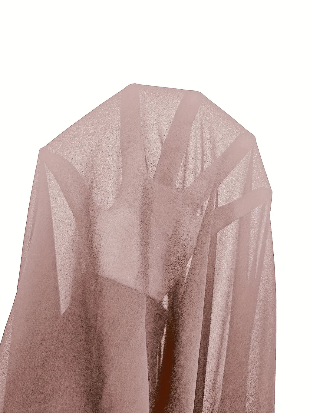 Plus Size Ladies Solid Color Chiffon Double Layer Meat Concealing Top with Fine Strap Cross Back Design for Daily Commuting And
