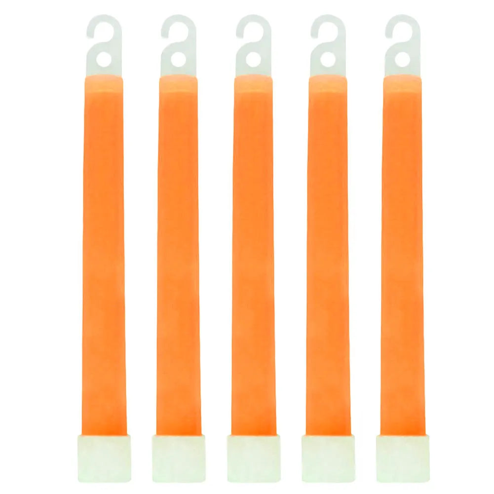 5pcs Concert Party Light Stick 6 Inch Outdoor Emergency Glow Sticks Waterproof with Hook Hiking Camping Equipment