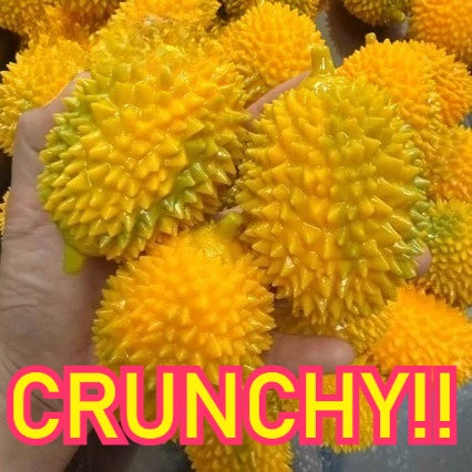 2026 Crunchy Squishy Durian and Dragon Fruit Stress Ball Squeeze Toy, Squishy Fidget Ball, ASMR Sensory Stress Relief Toy
