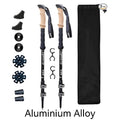 4 Sections Outdoor Folding/Telescopic Trekking Pole Camping Portable Walking Stick Pole Nordic Elderly Telescopic Pole 등산스틱폴대