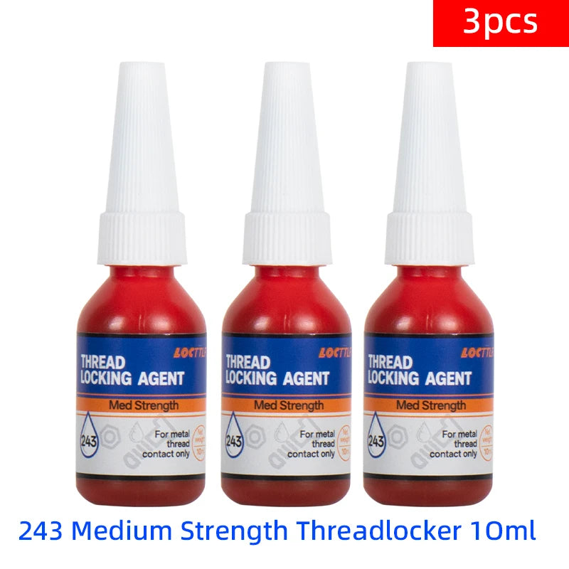 243 10ml/0.34oz Strong Thread Locking Adhesive High Temperature Anaerobic Adhesive Suitable For Automotive Machinery locking