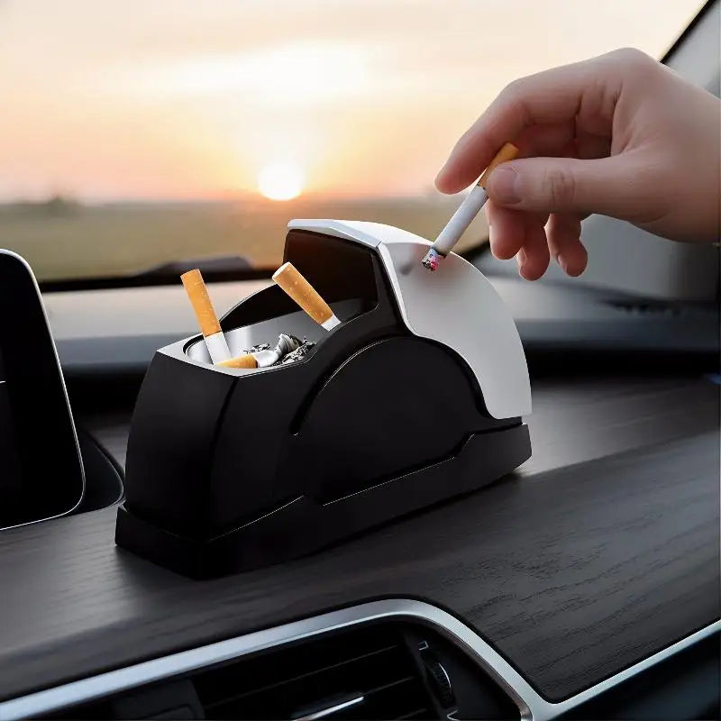 Automotive Night Light Ashtray Windproof Metal Interior Sleek Design Car Door Mount for  Road Trips