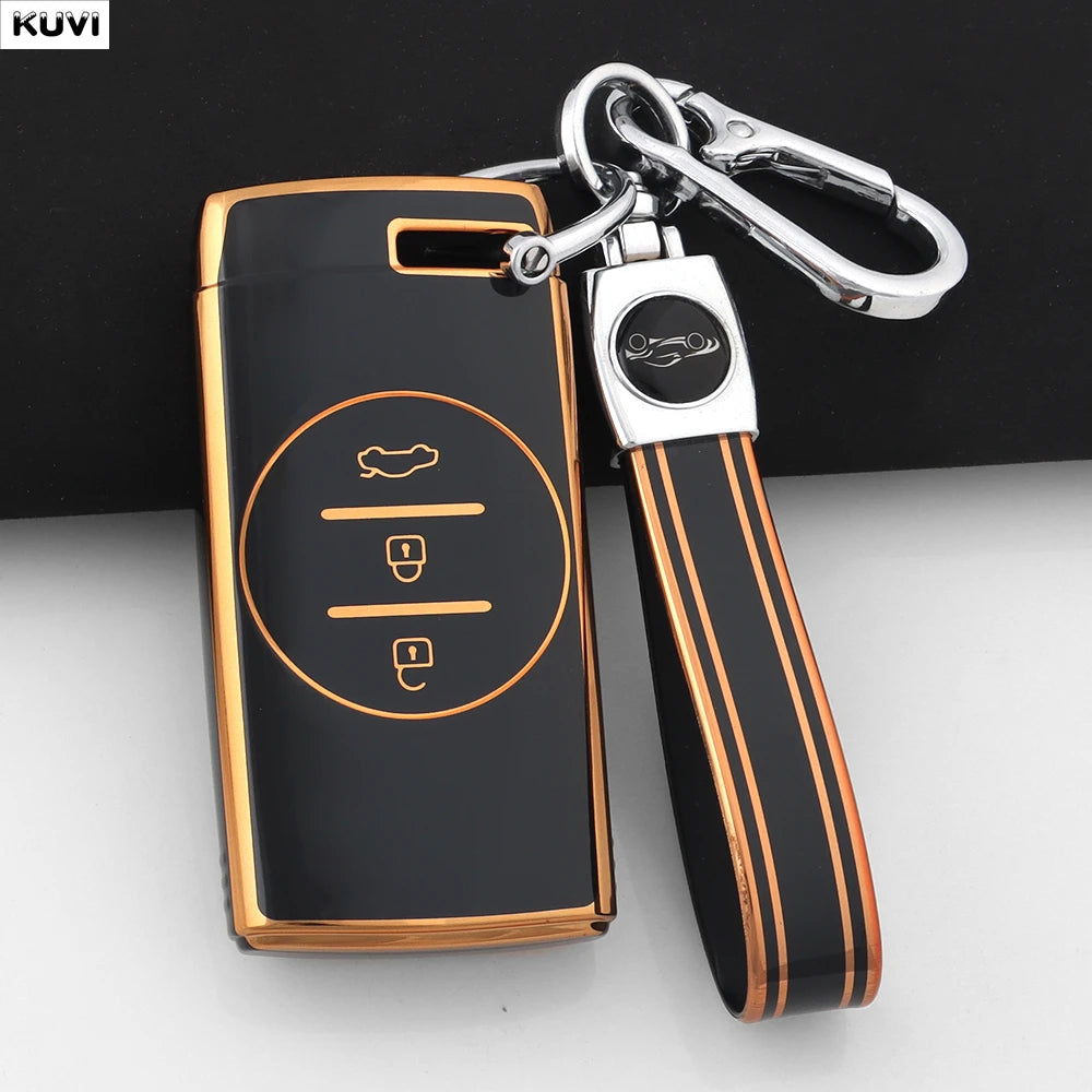 Pink TPU Car Remote Key Case Cover Fob Keychain Shell For Chery Tiggo 7 pro 8 Pro Exeed Tiggo 2 3x Arrizo 5 Pro Gx 5x EQ7 2021