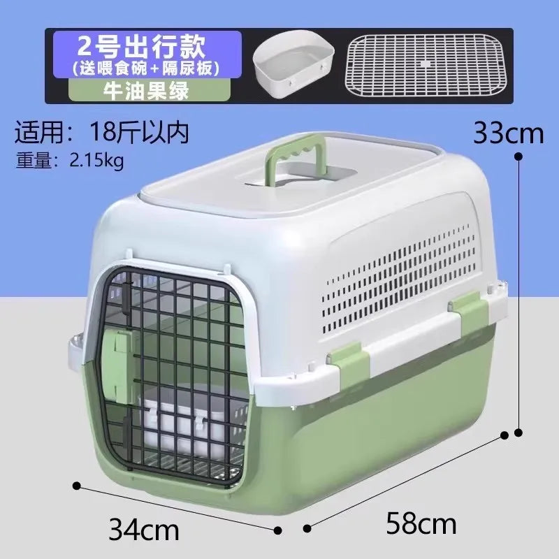 ‌Large Dog Crate for Air Travel - Pet Carrier with Wheels, Foldable Kennel for Golden Retriever, Airline Approved Portable Cage