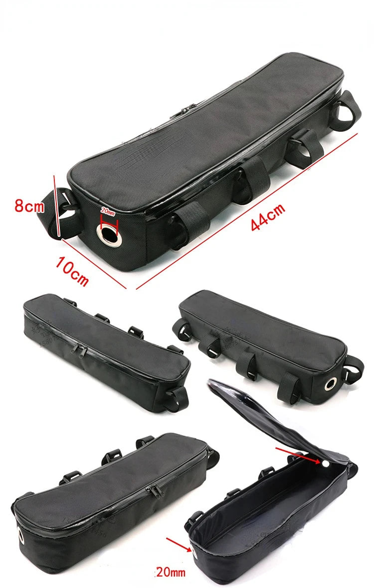 44x10x8cm Bicycle Bike Tube Frame Bag Battery Controller Bike Bag Battery Li-ion Tool Box Storage Hang Waterproof for MTB Bike