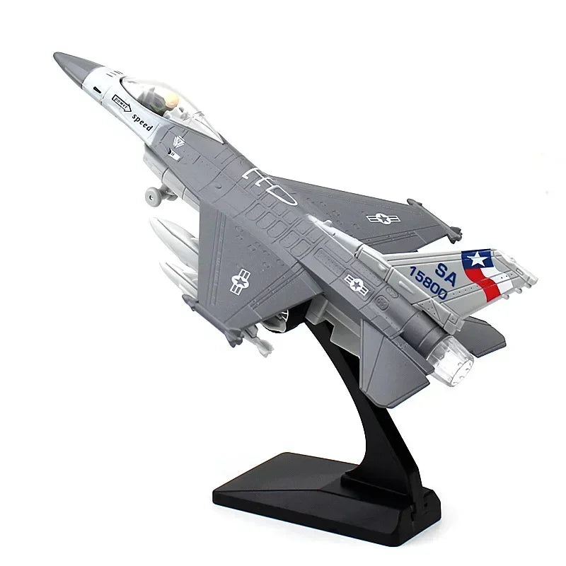 F16 Fighter Toy Alloy Fighter Model acoustooptic return force aviation military aircraft model Ornament Gift