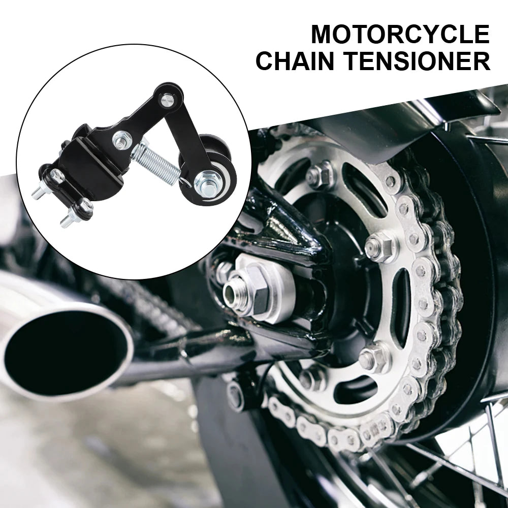 4 Wheeler Motorized Bike Motorcycle Chain Adjuster Tensioner Sprocket Parts Tools Universal Guide with Guide Wheels Bike